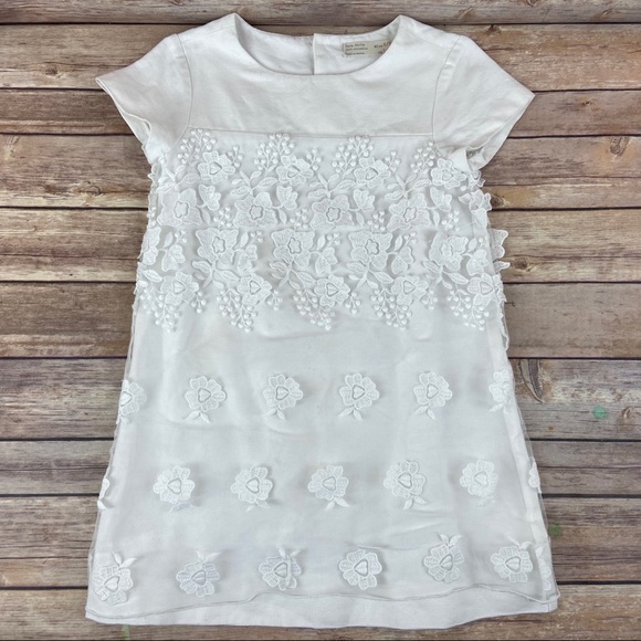 Zara Dresses Zara Girls Soft Collection White Floral Lace Embroidered Dress Poshmark